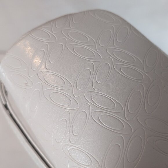 Oakley White Sunglasses Case Monogram All-Over Zip Wrist Strap Soft Shell Side - Picture 15 of 16